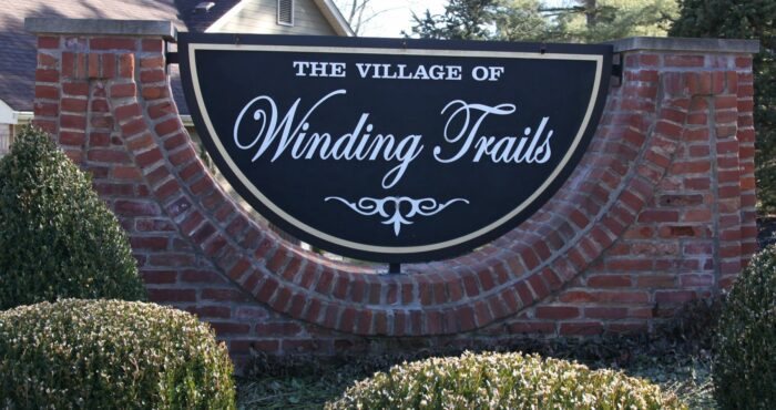 The Village of Winding Trails monument sign